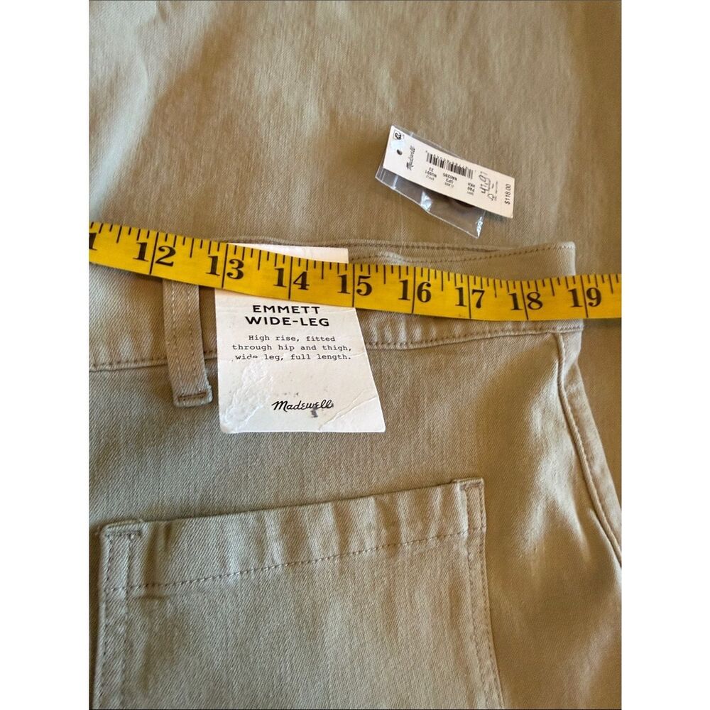 Madewell Emmett Wide-Leg Patch Pocket Jeans in Heritage Khaki NWT size 33 - Picture 8 of 12